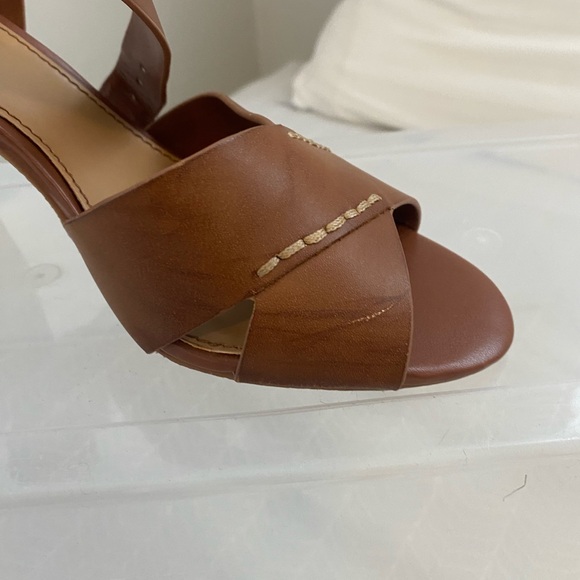 Crown Vintage Women’s Light Brown Open Toe Heel Size US7 - Picture 6 of 7